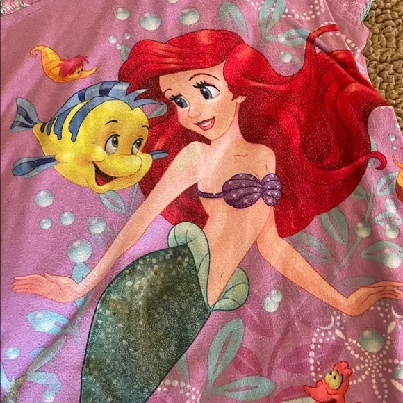 Disney Pink Little Mermaid Ariel Ruffle Nightgown - Picture 2 of 6